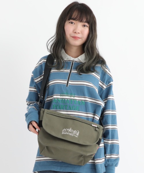 Manhattan Portage（マンハッタンポーテージ）の「Casual Messenger Bag JR Canvas（メッセンジャーバッグ・レディース・オリーブ/ブラック/ベージュ/オートミール/ブラウン/ブルー・SMALL）」の16枚目の写真
