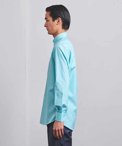 UNITED ARROWS(ユナイテッドアローズ)の「イージーケア AG カラーストライプ タブカラー シャツ -抗菌防臭-(シャツ/ブラウス・メンズ・ターコイズブルー・40cm/37cm/38cm/39cm/41cm/42cm)」の3枚目の写真