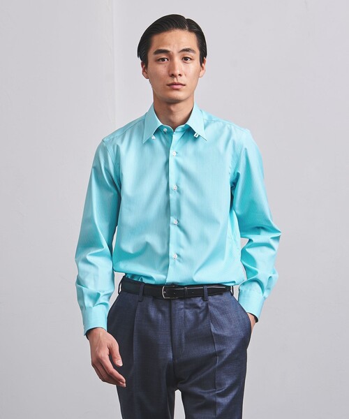 UNITED ARROWS(ユナイテッドアローズ)の「イージーケア AG カラーストライプ タブカラー シャツ -抗菌防臭-(シャツ/ブラウス・メンズ・ターコイズブルー・40cm/37cm/38cm/39cm/41cm/42cm)」の5枚目の写真