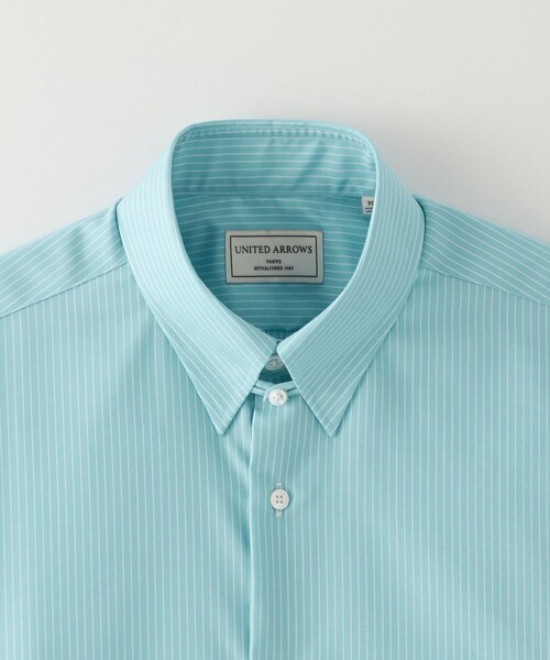 UNITED ARROWS(ユナイテッドアローズ)の「イージーケア AG カラーストライプ タブカラー シャツ -抗菌防臭-(シャツ/ブラウス・メンズ・ターコイズブルー・40cm/37cm/38cm/39cm/41cm/42cm)」の10枚目の写真