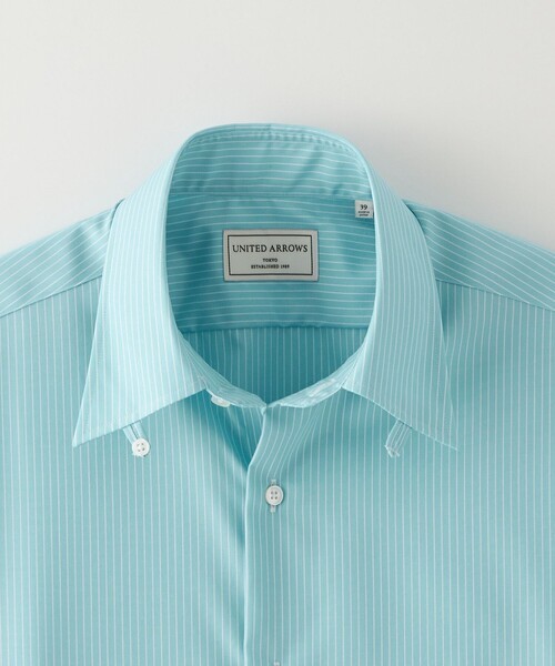 UNITED ARROWS(ユナイテッドアローズ)の「イージーケア AG カラーストライプ タブカラー シャツ -抗菌防臭-(シャツ/ブラウス・メンズ・ターコイズブルー・40cm/37cm/38cm/39cm/41cm/42cm)」の11枚目の写真