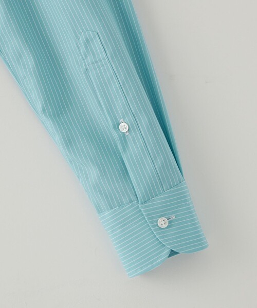 UNITED ARROWS(ユナイテッドアローズ)の「イージーケア AG カラーストライプ タブカラー シャツ -抗菌防臭-(シャツ/ブラウス・メンズ・ターコイズブルー・40cm/37cm/38cm/39cm/41cm/42cm)」の12枚目の写真