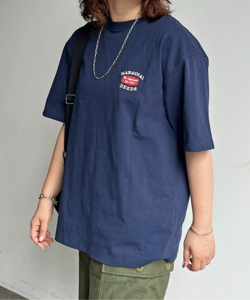 CPCM(シーピーシーエム)の「アソートバック刺繍T(Tシャツ/カットソー・レディース・ホワイト系その他/グリーン/ホワイト/サックスブルー/チャコールグレー/オフホワイト/グリーン系その他/ブラック/ホワイト系その他3/ホワイト系その他2/ネイビー・MEDIUM/LARGE/X-LARGE)」の18枚目の写真