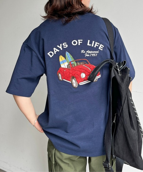 CPCM(シーピーシーエム)の「アソートバック刺繍T(Tシャツ/カットソー・レディース・ホワイト系その他/グリーン/ホワイト/サックスブルー/チャコールグレー/オフホワイト/グリーン系その他/ブラック/ホワイト系その他3/ホワイト系その他2/ネイビー・MEDIUM/LARGE/X-LARGE)」の22枚目の写真