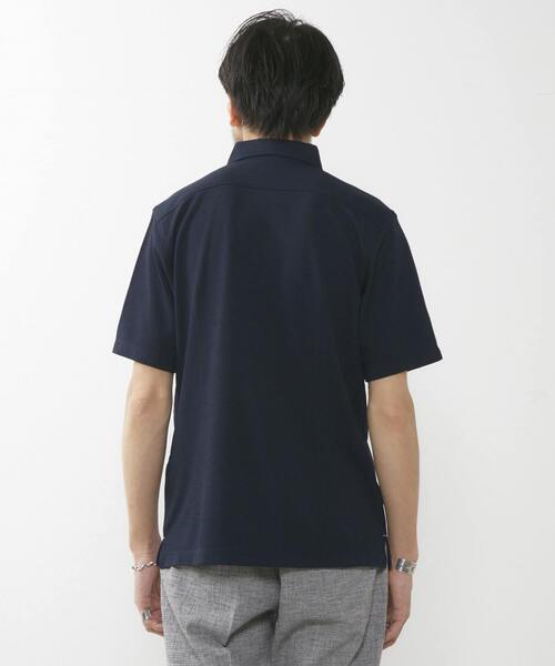 MEN'S MELROSE（メンズメルローズ）の「リランチェチドリホリゾンタルカラーポロシャツ（ポロシャツ・メンズ・ネイビー/ブラック・2/3/4）」の3枚目の写真