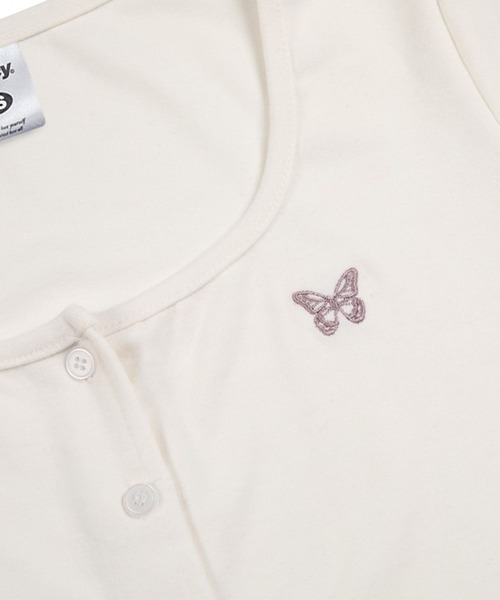 FANCY CLUB（ファンシークラブ）の「NASTY FANCY CLUB／キューティークロップカーディガン 2199682（カーディガン/ボレロ・レディース・チャコール/ホワイト/ブラック・FREE）」の18枚目の写真