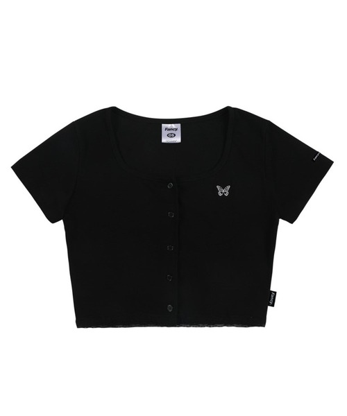 FANCY CLUB（ファンシークラブ）の「NASTY FANCY CLUB／キューティークロップカーディガン 2199682（カーディガン/ボレロ・レディース・チャコール/ホワイト/ブラック・FREE）」の21枚目の写真