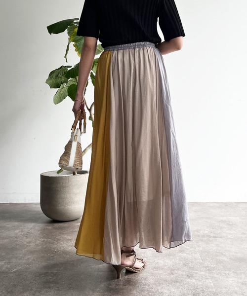 Chez toi（シェトワ）の「3配色フレアスカート（スカート）」 - WEAR