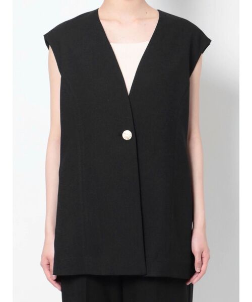 LAGUNAMOON（ラグナムーン）の「リネンライクジレ（その他アウター・レディース・ブラック/ベージュ・FREE）」の6枚目の写真