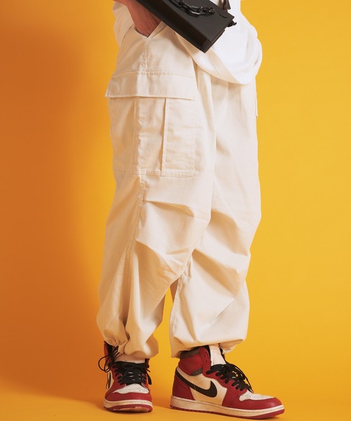 GALLIS ADDICTION（ガリスアディクション）の「GA TWILL-CARGO PANTS（カーゴパンツ・メンズ・ホワイト/ブラック・L/M）」の5枚目の写真