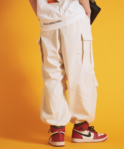 GALLIS ADDICTION（ガリスアディクション）の「GA TWILL-CARGO PANTS（カーゴパンツ・メンズ・ホワイト/ブラック・L/M）」の11枚目の写真