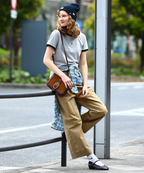 sara&cake（サラアンドケイク）の「クロップドリンガーTシャツ（Tシャツ/カットソー・レディース・ホワイト/ブラック/グレー/レッド/ブルー/グリーン・FREE）」の10枚目の写真