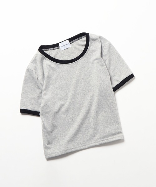 sara&cake（サラアンドケイク）の「クロップドリンガーTシャツ（Tシャツ/カットソー・レディース・ホワイト/ブラック/グレー/レッド/ブルー/グリーン・FREE）」の15枚目の写真