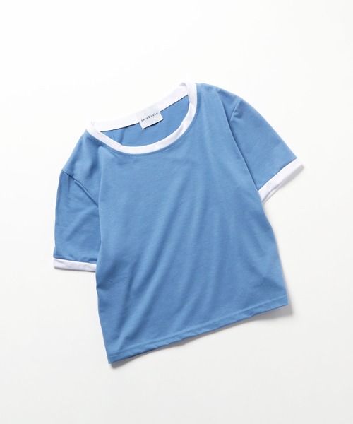 sara&cake（サラアンドケイク）の「クロップドリンガーTシャツ（Tシャツ/カットソー・レディース・ホワイト/ブラック/グレー/レッド/ブルー/グリーン・FREE）」の17枚目の写真