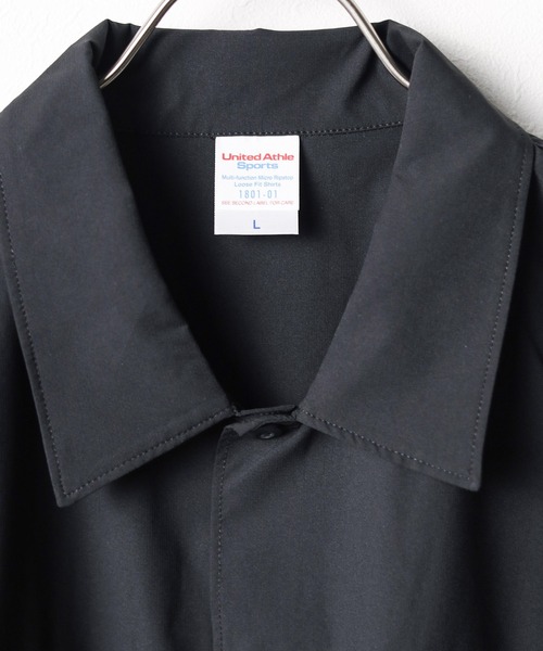 United Athle（ユナイテッドアスレ）の「【W】【it】【CB1】【United Athle/ユナイテッドアスレ】マルチファンクション マイクロリップストップ ルーズフィット ショートスリーブ シャツ（シャツ/ブラウス・レディース・ブラック/オリーブ・X-LARGE/MEDIUM/LARGE）」の4枚目の写真