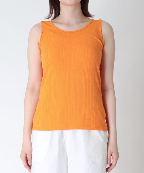 Cepica（セピカ）の「ランダムリブタンク（タンクトップ・レディース・オフホワイト/ブラック/オレンジ/グリーン・FREE）」の15枚目の写真