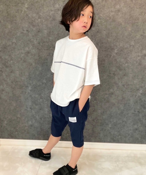 THE CASUAL（カジュアル）の「無地6分丈テーパードパンツ（その他パンツ・キッズ・ブラック/杢グレー/ダークグリーン/ベージュ/ネイビー/チャコール・110cm/120cm/130cm/140cm/150cm/160cm）」の6枚目の写真