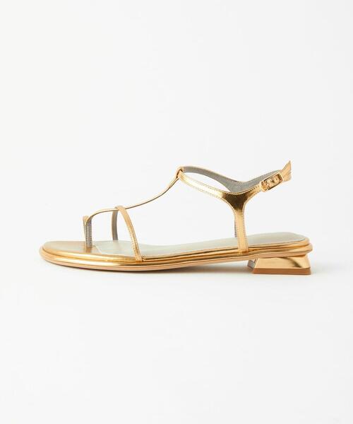 green label relaxing（グリーンレーベルリラクシング）の「Tストラップ トングサンダル(1.5cmヒール）（サンダル・レディース・その他1/ゴールド/ブラック/コバルトブルー・S/XL/M/L/XS）」の8枚目の写真