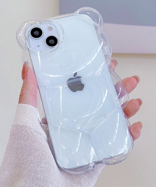 TONE SELECT GOODS（トーンセレクトグッズ）の「【float】《耐衝撃》テディベア キャンディーカラーiPhoneケース【iPhoneシリーズ/各種機種対応】（スマホケース/カバー・レディース・パープル/ピンク/イエロー/クリア/ブルー/ブラック・P/T/U/I/V/O/Q/W/J/N/A/H/B/C/F/iPhone 15/iPhone 15 Pro/iPhone 15 Pro Max/iPhone 15 Plus/iPhone 16/iPhone 16 Pro）」の6枚目の写真