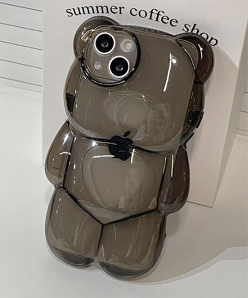 TONE SELECT GOODS（トーンセレクトグッズ）の「【float】《耐衝撃》テディベア キャンディーカラーiPhoneケース【iPhoneシリーズ/各種機種対応】（スマホケース/カバー・レディース・パープル/ピンク/イエロー/クリア/ブルー/ブラック・P/T/U/I/V/O/Q/W/J/N/A/H/B/C/F/iPhone 15/iPhone 15 Pro/iPhone 15 Pro Max/iPhone 15 Plus/iPhone 16/iPhone 16 Pro）」の2枚目の写真