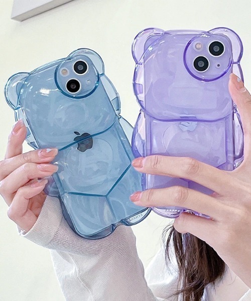 TONE SELECT GOODS（トーンセレクトグッズ）の「【float】《耐衝撃》テディベア キャンディーカラーiPhoneケース【iPhoneシリーズ/各種機種対応】（スマホケース/カバー・レディース・パープル/ピンク/イエロー/クリア/ブルー/ブラック・P/T/U/I/V/O/Q/W/J/N/A/H/B/C/F/iPhone 15/iPhone 15 Pro/iPhone 15 Pro Max/iPhone 15 Plus/iPhone 16/iPhone 16 Pro）」の8枚目の写真