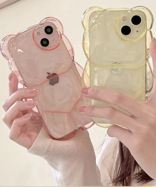 TONE SELECT GOODS（トーンセレクトグッズ）の「【float】《耐衝撃》テディベア キャンディーカラーiPhoneケース【iPhoneシリーズ/各種機種対応】（スマホケース/カバー・レディース・パープル/ピンク/イエロー/クリア/ブルー/ブラック・P/T/U/I/V/O/Q/W/J/N/A/H/B/C/F/iPhone 15/iPhone 15 Pro/iPhone 15 Pro Max/iPhone 15 Plus/iPhone 16/iPhone 16 Pro）」の9枚目の写真