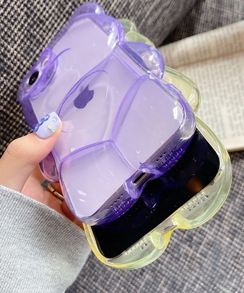 TONE SELECT GOODS（トーンセレクトグッズ）の「【float】《耐衝撃》テディベア キャンディーカラーiPhoneケース【iPhoneシリーズ/各種機種対応】（スマホケース/カバー・レディース・パープル/ピンク/イエロー/クリア/ブルー/ブラック・P/T/U/I/V/O/Q/W/J/N/A/H/B/C/F/iPhone 15/iPhone 15 Pro/iPhone 15 Pro Max/iPhone 15 Plus/iPhone 16/iPhone 16 Pro）」の12枚目の写真