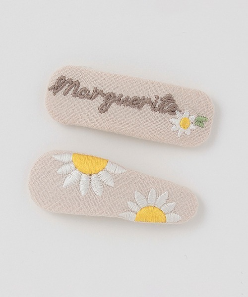 petit main（プティマイン）の「刺しゅうヘアクリップ（その他ヘアアクセサリー・キッズ・ラベンダー/ライトピンク/レッド・FREE）」の2枚目の写真