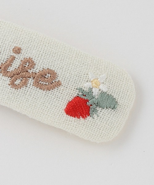 petit main（プティマイン）の「刺しゅうヘアクリップ（その他ヘアアクセサリー・キッズ・ラベンダー/ライトピンク/レッド・FREE）」の4枚目の写真