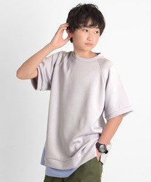 GLAZOS | 【接触冷感】エアリークッション・レイヤード半袖Tシャツ(Tシャツ/カットソー)