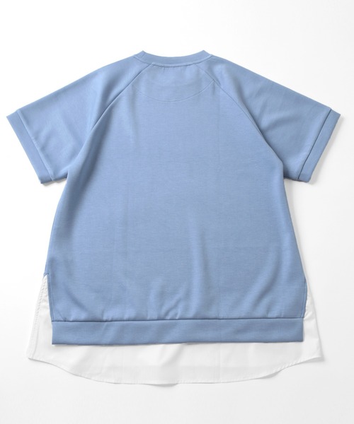 GLAZOS（グラソス）の「【接触冷感】エアリークッション・レイヤード半袖Tシャツ（Tシャツ/カットソー・キッズ・ライトグレー/ブルー/ブラック/ホワイト・150cm/170cm/160cm/140cm）」の11枚目の写真