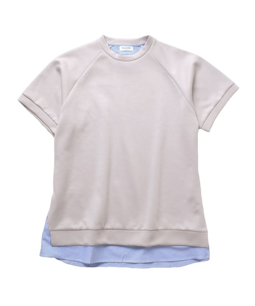 GLAZOS（グラソス）の「【接触冷感】エアリークッション・レイヤード半袖Tシャツ（Tシャツ/カットソー・キッズ・ライトグレー/ブルー/ブラック/ホワイト・150cm/170cm/160cm/140cm）」の6枚目の写真