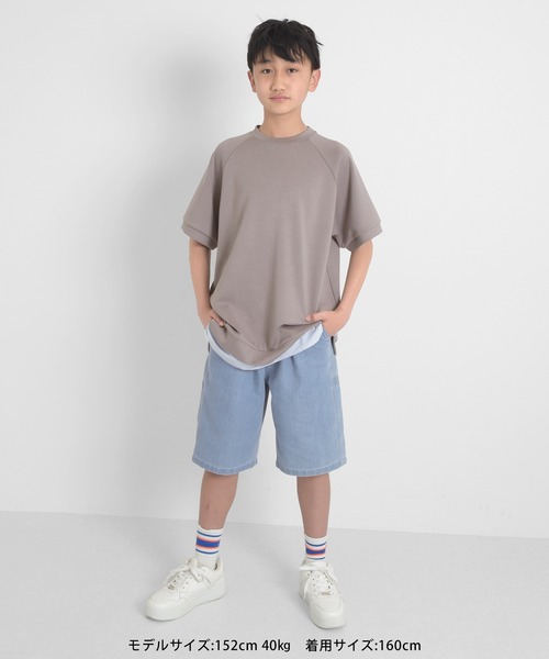 GLAZOS（グラソス）の「【接触冷感】エアリークッション・レイヤード半袖Tシャツ（Tシャツ/カットソー・キッズ・ライトグレー/ブルー/ブラック/ホワイト・150cm/170cm/160cm/140cm）」の10枚目の写真