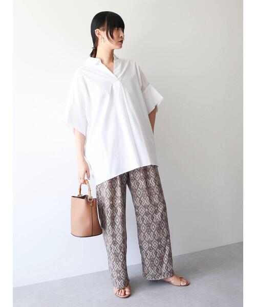 Green Parks(グリーンパークス)の「アフリカン柄イージーパンツ(その他パンツ・レディース・ブルー/グリーン/ベージュ/レッド・FREE)」の19枚目の写真