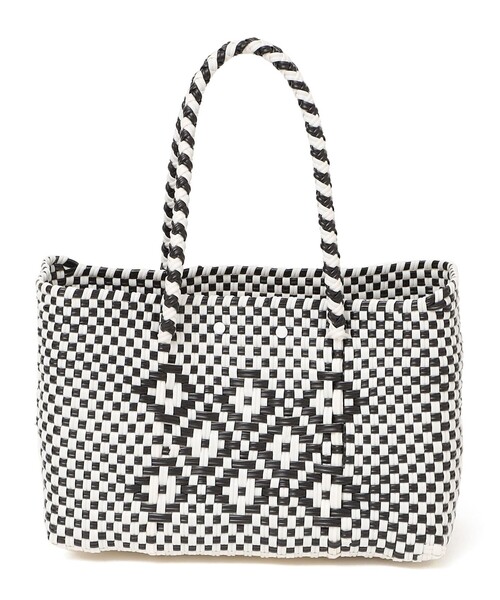 ディミヌティーボ　カゴバック　黒✖️白 SHIPS KIDS別注】Diminutivo:MINI BOLSA(SS)（かごバッグ