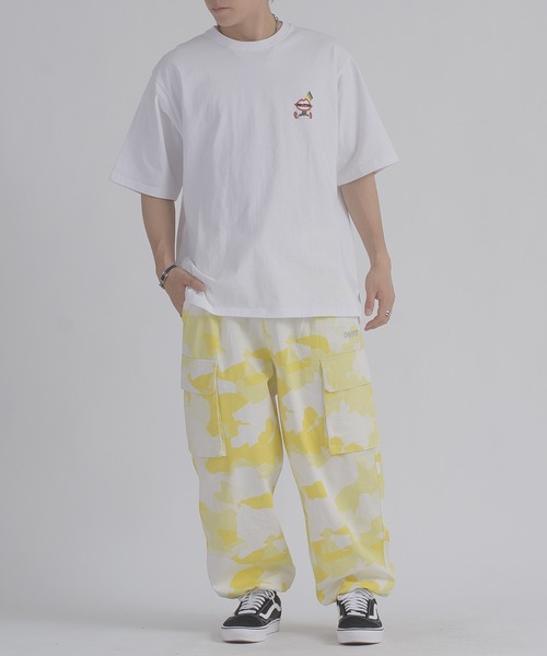 RE730(アールイーセブンサーティー)の「RE730 なみおくん電気ショックプリント半袖Tシャツ(Tシャツ/カットソー・メンズ・ブラック/オフホワイト・MEDIUM/LARGE)」の5枚目の写真