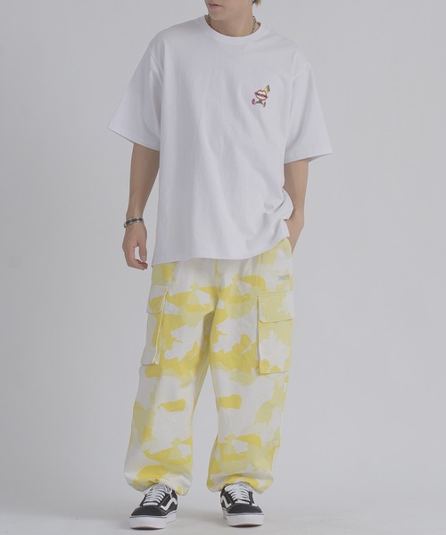 RE730(アールイーセブンサーティー)の「RE730 なみおくん電気ショックプリント半袖Tシャツ(Tシャツ/カットソー・メンズ・ブラック/オフホワイト・MEDIUM/LARGE)」の18枚目の写真