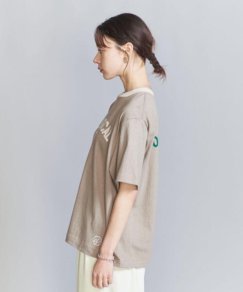 AMERICANA(アメリカーナ)の「<Americana>プリント リンガーTシャツ(Tシャツ/カットソー・レディース・モカ/オフホワイト・FREE)」の7枚目の写真