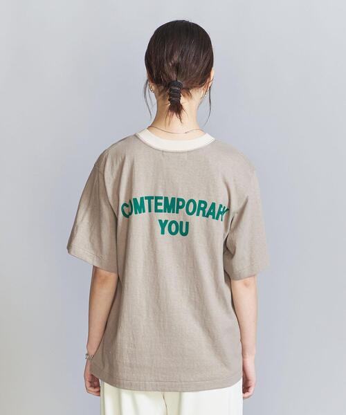 AMERICANA(アメリカーナ)の「<Americana>プリント リンガーTシャツ(Tシャツ/カットソー・レディース・モカ/オフホワイト・FREE)」の5枚目の写真