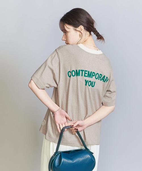 AMERICANA(アメリカーナ)の「<Americana>プリント リンガーTシャツ(Tシャツ/カットソー・レディース・モカ/オフホワイト・FREE)」の9枚目の写真