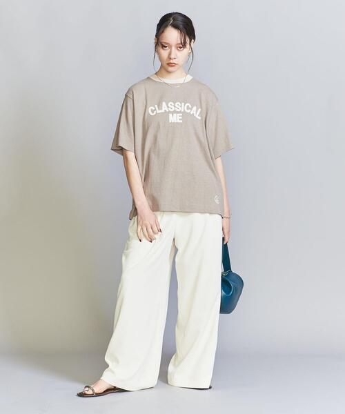 AMERICANA(アメリカーナ)の「<Americana>プリント リンガーTシャツ(Tシャツ/カットソー・レディース・モカ/オフホワイト・FREE)」の3枚目の写真