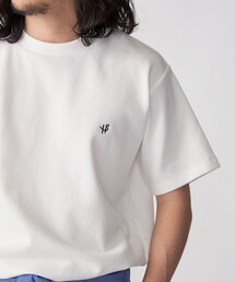 【WEB限定】SHIPS:〈手洗い可能/抗菌/防臭〉ワンポイント ロゴ バーズアイ Tシャツ