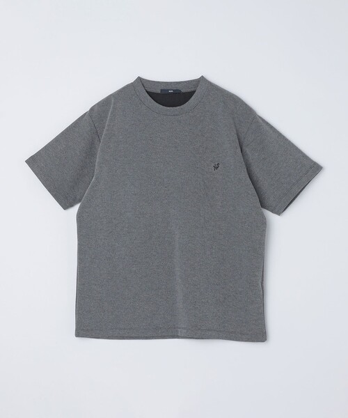 SHIPS（シップス）の「【WEB限定】SHIPS: ワンポイント ロゴ バーズアイ Tシャツ 24SS（Tシャツ/カットソー・メンズ・ネイビー/ホワイト/ライトグレー/ブラック/ロイヤルブルー/ダークグレー/オフホワイト/ダークブルー/チャコールグレー・SMALL/MEDIUM/LARGE/X-LARGE）」の4枚目の写真