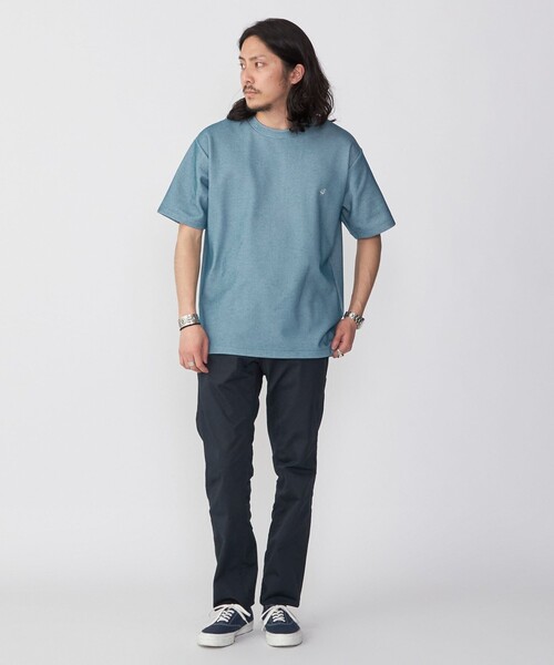 WEB限定】SHIPS: ワンポイント ロゴ バーズアイ Tシャツ 24SS（T