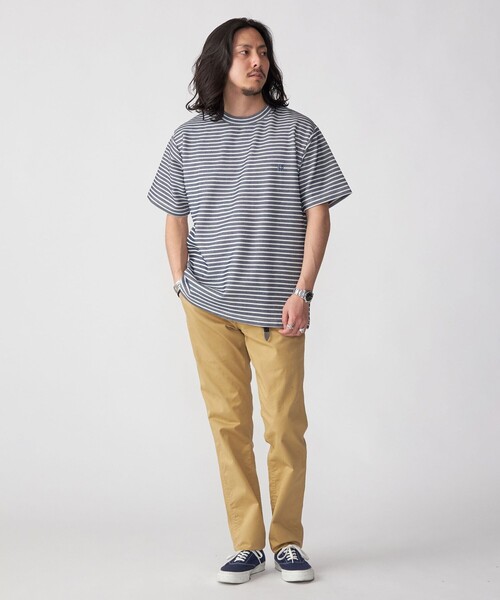 SHIPS（シップス）の「【WEB限定】SHIPS: ワンポイント ロゴ バーズアイ Tシャツ 24SS（Tシャツ/カットソー・メンズ・ネイビー/ホワイト/ライトグレー/ブラック/ロイヤルブルー/ダークグレー/オフホワイト/ダークブルー/チャコールグレー・SMALL/MEDIUM/LARGE/X-LARGE）」の16枚目の写真