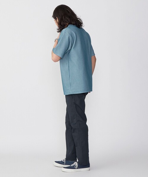 SHIPS（シップス）の「【WEB限定】SHIPS: ワンポイント ロゴ バーズアイ Tシャツ 24SS（Tシャツ/カットソー・メンズ・ネイビー/ホワイト/ライトグレー/ブラック/ロイヤルブルー/ダークグレー/オフホワイト/ダークブルー/チャコールグレー・SMALL/MEDIUM/LARGE/X-LARGE）」の17枚目の写真