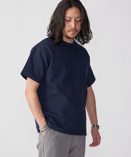 SHIPS(シップス)の「【WEB限定】SHIPS:〈手洗い可能/抗菌/防臭〉ワンポイント ロゴ バーズアイ Tシャツ(Tシャツ/カットソー・メンズ・ネイビー/ホワイト/ライトグレー/ブラック/ロイヤルブルー/ダークグレー/オフホワイト/ダークブルー/チャコールグレー・SMALL/MEDIUM/LARGE/X-LARGE)」の22枚目の写真