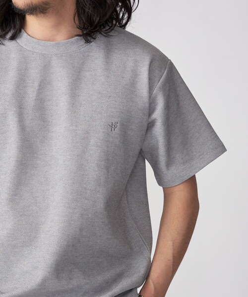 SHIPS(シップス)の「【WEB限定】SHIPS:〈手洗い可能/抗菌/防臭〉ワンポイント ロゴ バーズアイ Tシャツ(Tシャツ/カットソー・メンズ・ネイビー/ホワイト/ライトグレー/ブラック/ロイヤルブルー/ダークグレー/オフホワイト/ダークブルー/チャコールグレー・SMALL/MEDIUM/LARGE/X-LARGE)」の18枚目の写真
