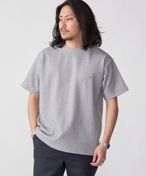 【WEB限定】SHIPS: ワンポイント ロゴ バーズアイ Tシャツ 24SS WEB限定】SHIPS: ワンポイント ロゴ バーズアイ Tシャツ 24SS（T