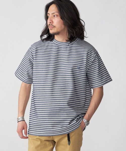 【WEB限定】SHIPS: ワンポイント ロゴ バーズアイ Tシャツ 24SS WEB限定】SHIPS: ワンポイント ロゴ バーズアイ Tシャツ 24SS（T
